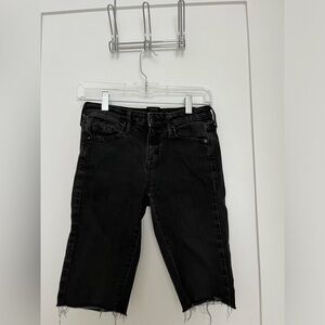 Black Denim Cutoff Shorts